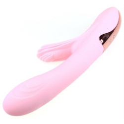 Generique Vibro Rabbit chauffant Lilo Heat 23cm Rose